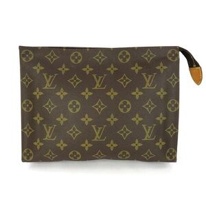 Louis Vuitton Brown and Gold Monogram Cosmetic Case